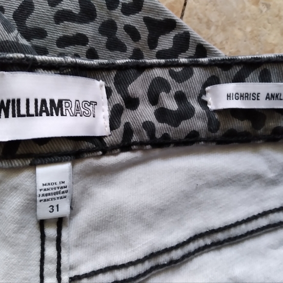 William Rast Black Leopard High Rise Ankle Skinny jeans, size 31 - Picture 4 of 6
